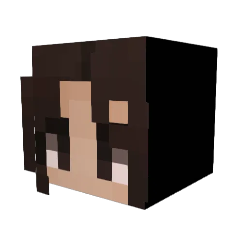 pawsical Minecraft avatar head, 3D render