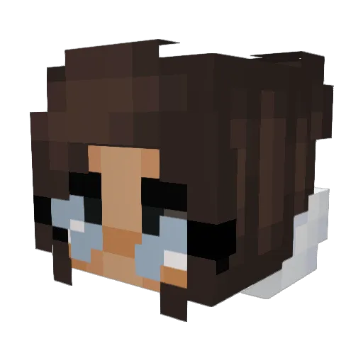 pawsiee Minecraft avatar head, 3D render