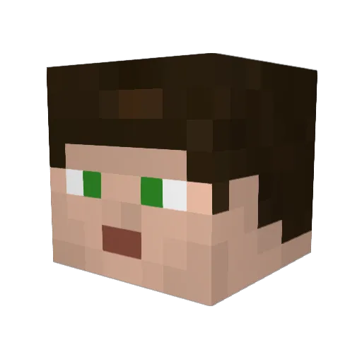 pawzez Minecraft avatar head, 3D render
