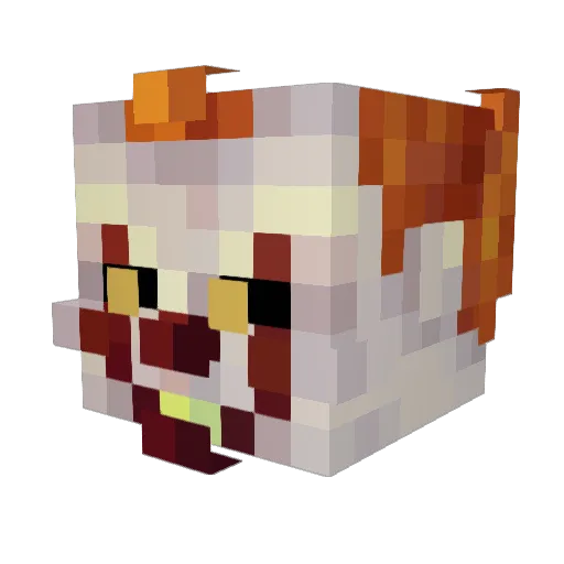 pawzroo Minecraft avatar head, 3D render