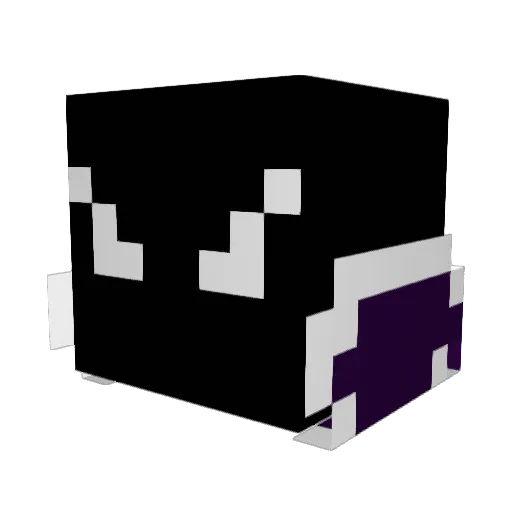 pax2 Minecraft avatar head, 3D render
