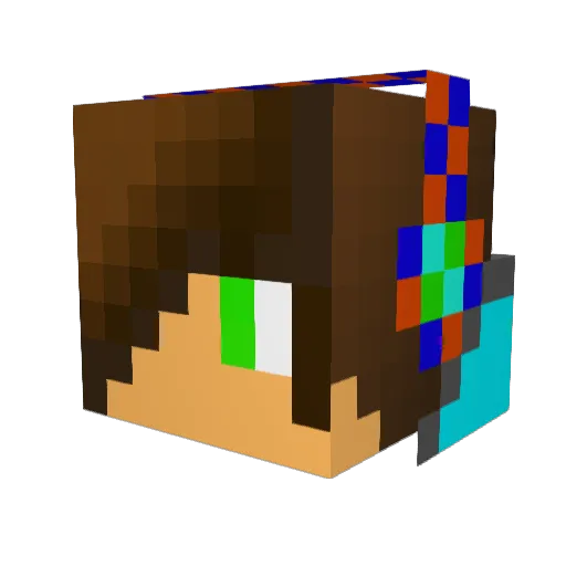 payamv Minecraft avatar head, 3D render