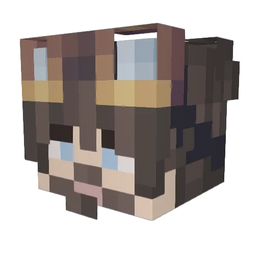 paypays Minecraft avatar head, 3D render