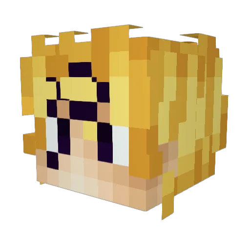 pazdaan Minecraft avatar head, 3D render