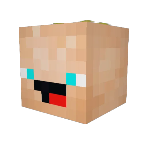 pazistefan Minecraft avatar head, 3D render
