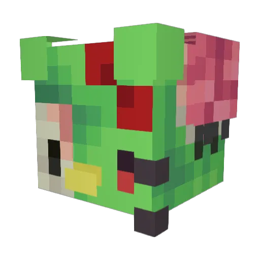 pazitalol Minecraft avatar head, 3D render