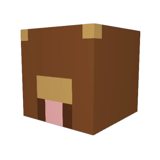 pazizid Minecraft avatar head, 3D render