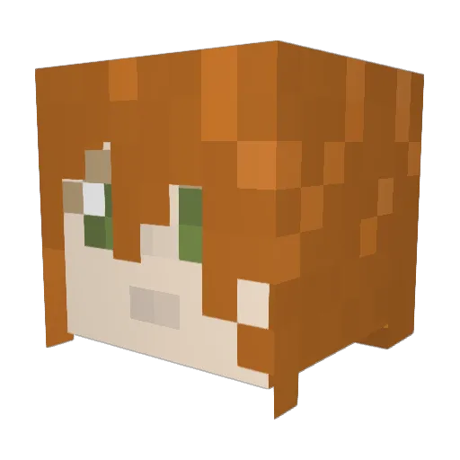 pb6k Minecraft avatar head, 3D render