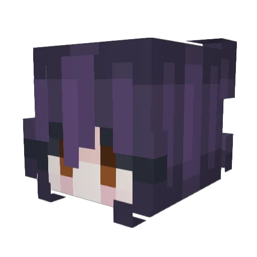 pbbo Minecraft avatar head, 3D render