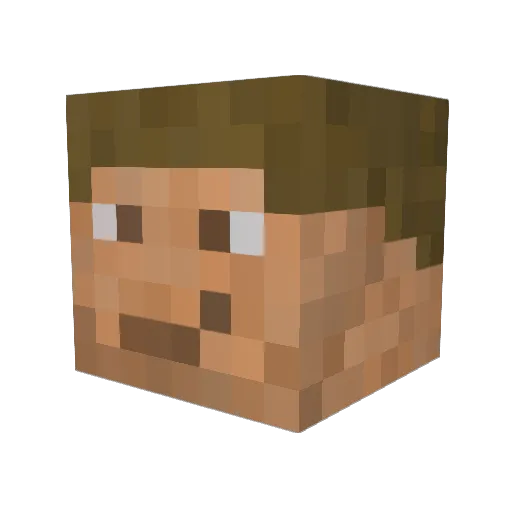 pbbricks Minecraft avatar head, 3D render