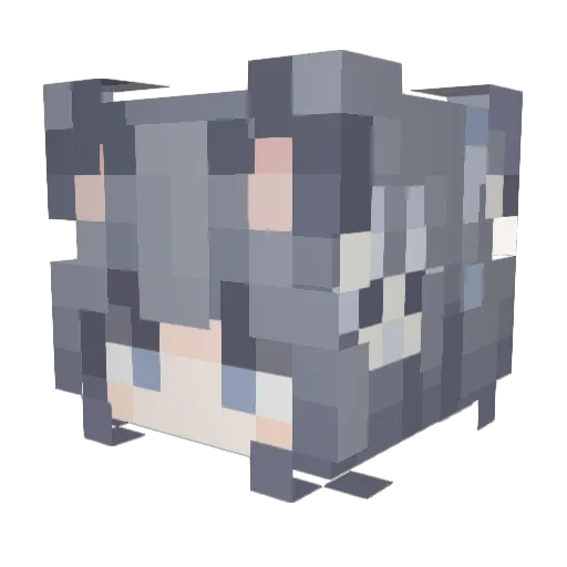 pbebe Minecraft avatar head, 3D render