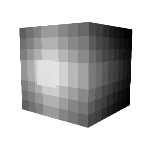 pbn_ Minecraft avatar head, 3D render
