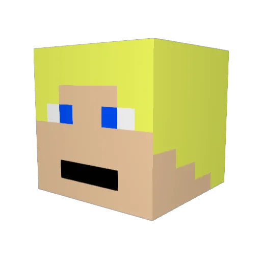 pbohlin Minecraft avatar head, 3D render
