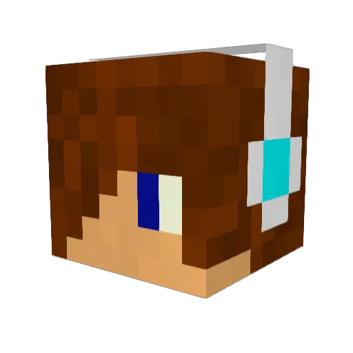 pbr0118 Minecraft avatar head, 3D render
