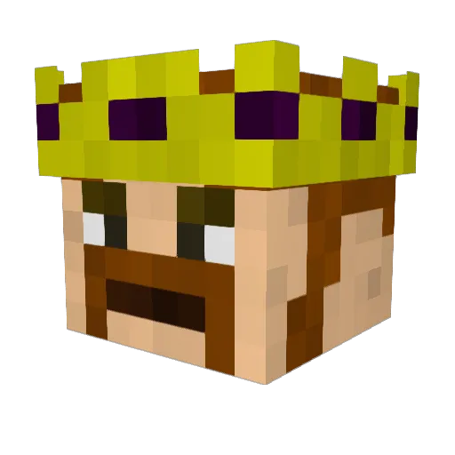 pc22066 Minecraft avatar head, 3D render