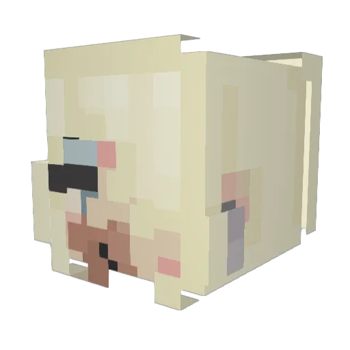 pc2 Minecraft avatar head, 3D render