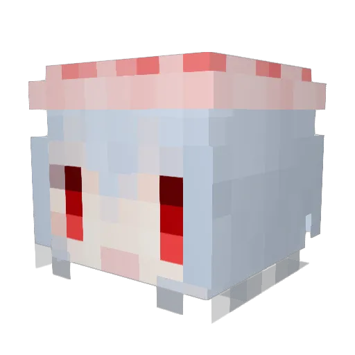 pc9801x Minecraft avatar head, 3D render