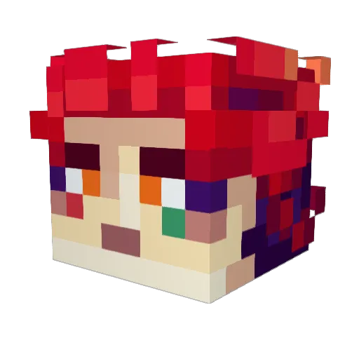 pcHopPablo Minecraft avatar head, 3D render