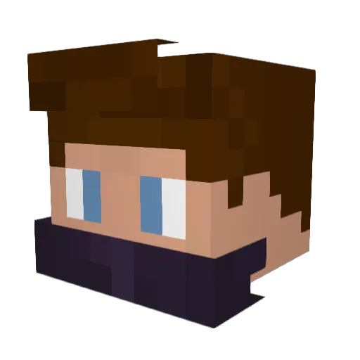 pc_gutten Minecraft avatar head, 3D render