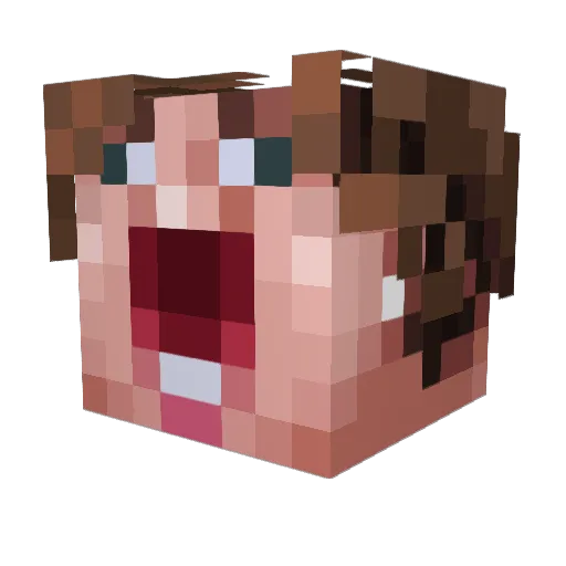 pc_murdock Minecraft avatar head, 3D render