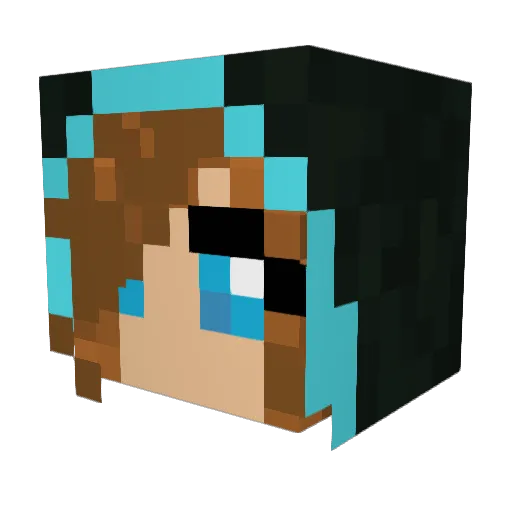 pcaba16 Minecraft avatar head, 3D render
