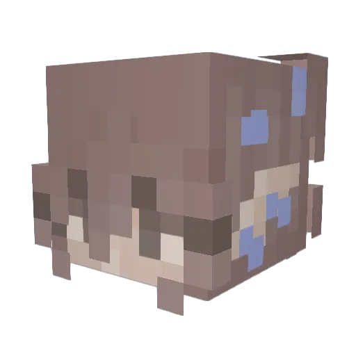 pccatty Minecraft avatar head, 3D render
