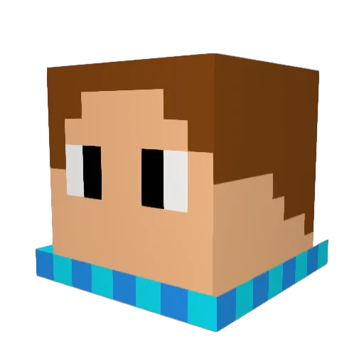 pce1221 Minecraft avatar head, 3D render
