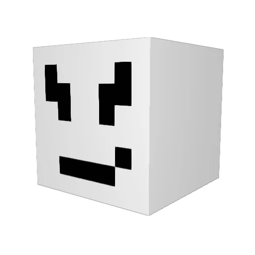 pcedood Minecraft avatar head, 3D render