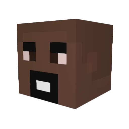 pcgm Minecraft avatar head, 3D render