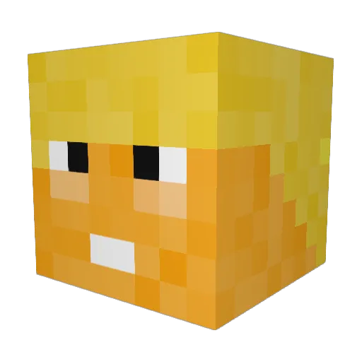 pclever1 Minecraft avatar head, 3D render