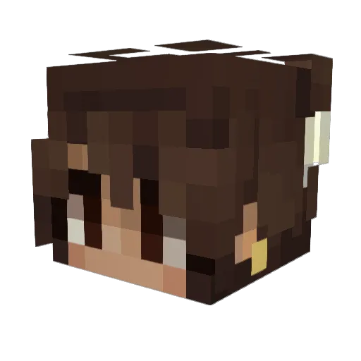 pclizzy Minecraft avatar head, 3D render
