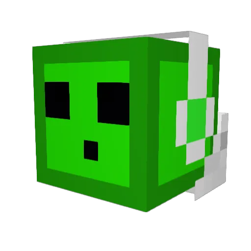 pcous Minecraft avatar head, 3D render