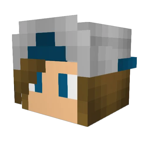 pcpersh Minecraft avatar head, 3D render