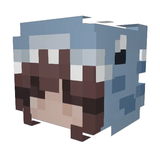 pcppyy Minecraft avatar head, 3D render