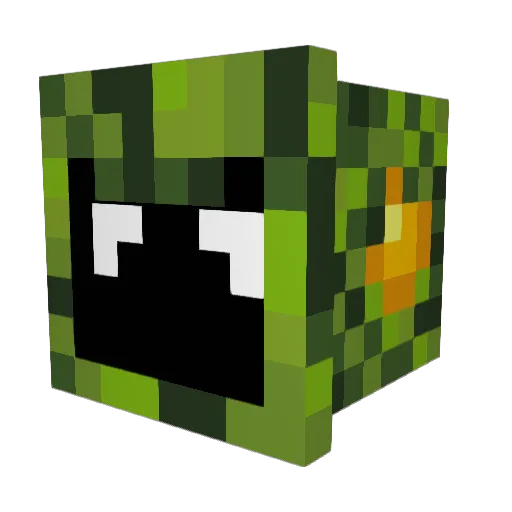 pcstem Minecraft avatar head, 3D render