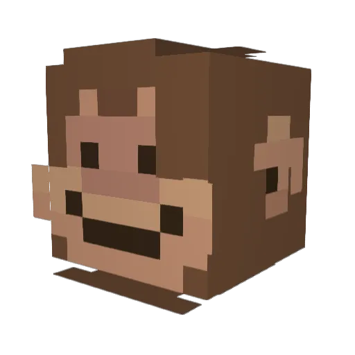 pcsty Minecraft avatar head, 3D render