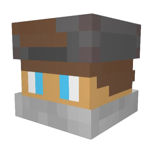 pcwavy Minecraft avatar head, 3D render