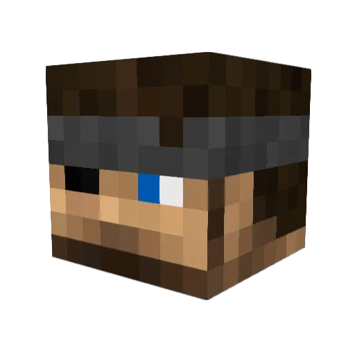 pcyq44 Minecraft avatar head, 3D render