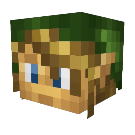 pd1254 Minecraft avatar head, 3D render
