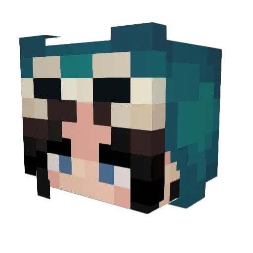 pd1278 Minecraft avatar head, 3D render