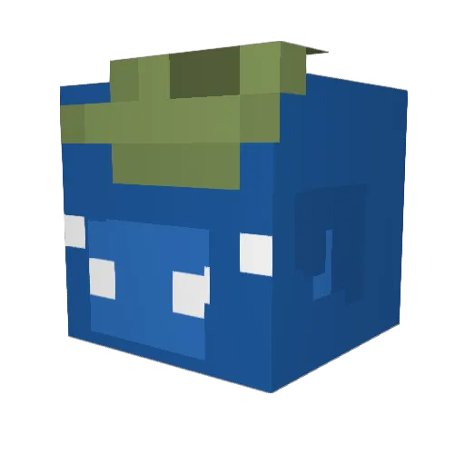 pdek Minecraft avatar head, 3D render