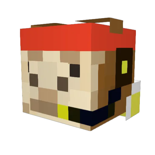 pderop Minecraft avatar head, 3D render
