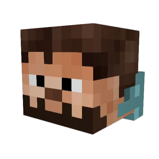 pdihard Minecraft avatar head, 3D render