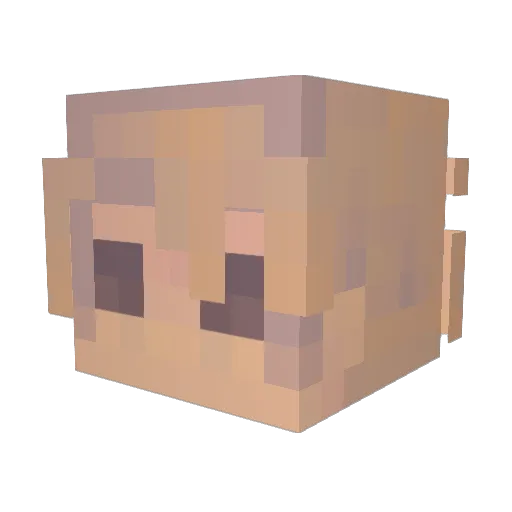 pdko Minecraft avatar head, 3D render