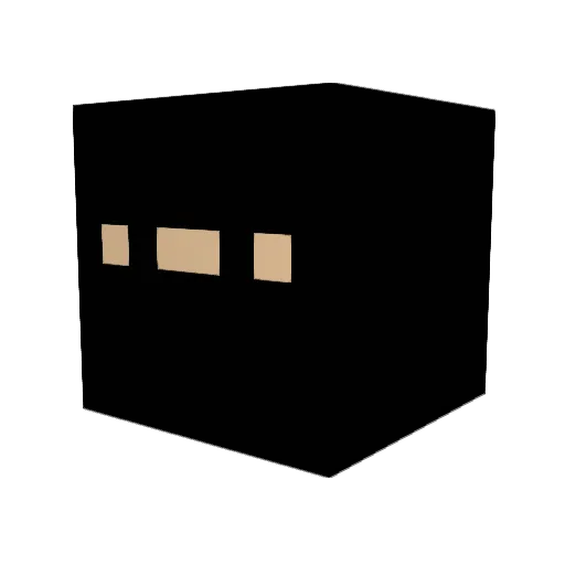 pdouble Minecraft avatar head, 3D render