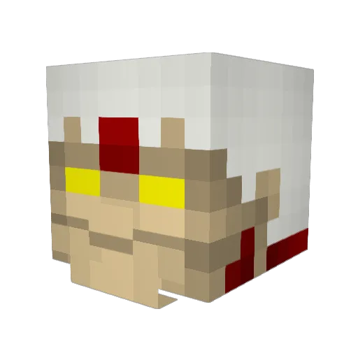 pdpqq Minecraft avatar head, 3D render