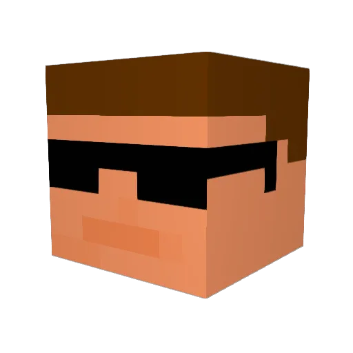 pdraff Minecraft avatar head, 3D render