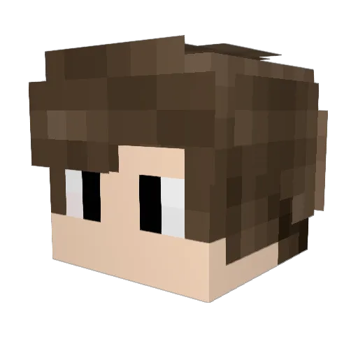 pdrb Minecraft avatar head, 3D render