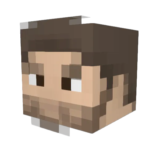 pdrgdguds Minecraft avatar head, 3D render
