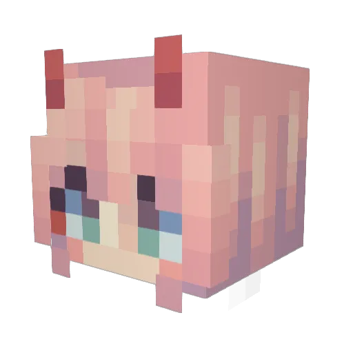 pdslk Minecraft avatar head, 3D render